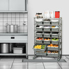 Seville Classics Commercial 7-Tier NSF 16 Bin Rack (SHE16510BX)-7 Shelf, 12 Small Bins, and 4 Large Bins