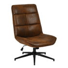 Homy Casa - Chaise de bureau ergonomique avec tissu en daim - Marron-Disponible en deux options de tissu élégantes : Beige Ivoire et Brun Suédé