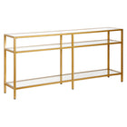 Hudson&Canal Sivil 64"W Console Table - Brass-A modern contemporary design for your entryway, living room, den, and more