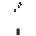 Hudson&Canal - Lampadaire Dorset 3 lumières avec abat-jour en métal - Bronze noirci/Bronze noirci-Associé à trois abat-jour cylindriques en métal dans une finition assortie