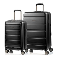 Champs - Tech Ensemble de Bagages 2 Pièces - Noir-Extension sur le bagage à main