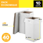 Gritt Commercial - Poubelle et conteneur de recyclage en carton ondulé - 151 L - Paquet de 10-Jetable pour un nettoyage facile