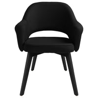 Nightingale - Tonik Chaise design à 4 pieds en bois - Noir-Structure en bois avec pieds inclinés à l'arrière pour plus de stabilité et de durabilité