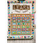 Teacher Created Resources 7 Pocket Chart - 28" x 28" - Burlap Design-Great for teachers