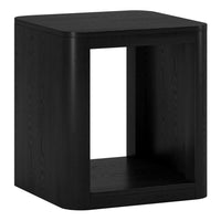 Hudson&Canal Kellan 20"W Square Side Table - Black Grain-A modern contemporary design for your living room, den, and more