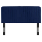 Modway Milenna Channel Tufted Performance Velvet King/California King Headboard - Navy-Durable Stain-Resistant Fabric