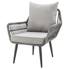 Manhattan Comfort Cannes Modern Patio 2-Person Seating Group 3-Piece Set with End Table - Grey-10