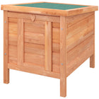 PawHut - Clapier en bois pour lapin, cage à lapin, maison pour chat d’extérieur - 20 po L x 16,5 po l x 17 po H - orange-Construction en bois de sapin massif avec bardeau d'asphalte texturé imperméable pour une utilisation durable 