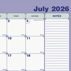 Blueline 13 Months Monthly Academic Desk Pad - July to July - 21 1/4" L x 16" W - English-14-month reference calendar, notes, numbered weeks, Julian dates, holidays, moon phases