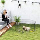 PawHut - Parc d’exercice pliable en métal pour chien, clôture pour animaux extensible - 8 panneaux-Combinez plusieurs ensembles pour créer une zone d’activité plus grande et polyvalente pour les animaux 