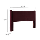 Modway Rael Performance Velvet Full Headboard - Mulberry-6