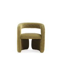 Manhattan Comfort - Chaise de salle à manger Corvette 28,7 po style milieu du siècle moderne, revêtement en velours - Vert olive-Chaise de salle à manger mi-siècle moderne pour usage dans la salle à manger et le salon