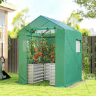 Outsunny Greenhouse with Raised Garden Bed - Green- Can be used alone or together to satisfy your different needs
 