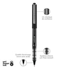 uni-ball – Stylos à bille roulante Vision – 0,5 mm – noir – paquet de 8  -Couleur et construction du canon : Noir