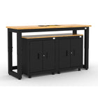 Cat RTA Garage Storage Cabinetry 3-Piece Set with 2 Bases and 72" Workbench-Industrial Steel Construction: Built with 22-gauge steel frames and 20-gauge steel doors to support up to 500 lbs per cabinet for dependable, long-term performance.