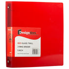 JAM Paper Designders 1" 3-Ring Binders - Red - 4 Pack-Red