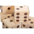 Triumph Big Roller Wooden Lawn Dice - Brown/Black-BOTH INDOOR AND OUTDOOR USE - While the Giant Wooden Lawn Dice can be played both indoors and out, it's best suited for outdoor use on any grassy turf surface (Not intended for use on asphalt or concrete)