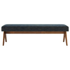 Modway Lyra 63" Fabric Upholstered Bench - Azure-7