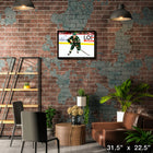 Kirill Kaprizov Minnesota Wild - Framed Canvas - 31" x 22"-Officially licensed by the NHL and NHLPA