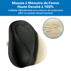 Mount-It! - Support dorsal incurvé en mousse à mémoire de forme Ergo Collection - Noir-La sangle élastique réglable assure un ajustement parfait sur la plupart des chaises