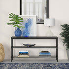 Hudson&Canal Alexis 55"W Console Table - Blackened Bronze-Clean with a soft, dry cloth and no harsh chemicals or abrasive cleaning materials