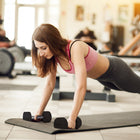 Soozier 15 lb Dumbbell Set - Set of 2-Rubber cover with resilient metal core enhances durability