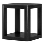 Hudson&Canal Stellan 20"W Square Side Table - Black Grain-Tabletop features a weight capacity of 50 lbs