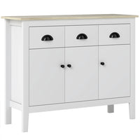 HOMCOM 39.4" L Sideboard Buffet Cabinet with Storage - White-Oak top modern style enhances any room's aesthetic appeal