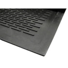Edgewood Low Profile Rubber Scraper Mat - 3' W x 5' L - Black-Durable