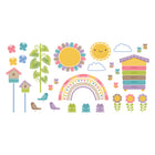 TREND enterprises Rainbow Garden Bulletin Board Set - 40" - 32 Pack-Nature-inspired messages, accents, and colours welcome everyone and set a calm, receptive tone