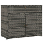 Outsunny - Armoire de rangement extérieure avec cadre en acier pour jardin, porche, patio, gris-Il est doté d’un tiroir et d’un meuble à deux portes pour un rangement extérieur organisé