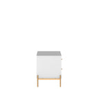 Manhattan Comfort - Table de nuit moderne Jasper 25,15" - Blanc Brillant-Assemblage à domicile requis Tout le matériel inclus