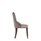 Manhattan Comfort - Lot de 2 chaises de salle à manger modernes Shubert 19,25 po en similicuir et velours, coloris gris clair-Conçu pour durer Produit de qualité commerciale