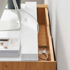 Modway Kinetic 38" Wall-Mount Office Desk - White Natural-Weight Capacity: 130 lbs.