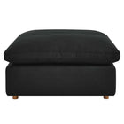 Modway Commix Down Filled Overstuffed Ottoman - Black-Assembly Required