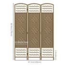 HOMCOM 3 Panel Wave Fiber Freestanding Room Divider for Home Office - Natural-Folding design with four panels and six metal hinges allows you to create a new look and save space when not in use
