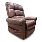 Journey Perfect Sleep Chair Deluxe Plus 2 Zone Heat Massage Miralux Recliner - Chocolate-Powered lift recliner design supports sitting, relaxing, reclining, and sleeping in one chair