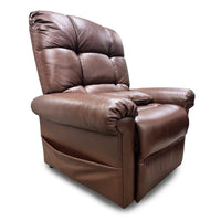 Journey Perfect Sleep Chair Deluxe Plus 2 Zone Heat Massage Miralux Recliner - Chocolate-Powered lift recliner design supports sitting, relaxing, reclining, and sleeping in one chair