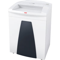 HSM Securio B35c Cross-Cut Shredder, 26 Sheet Capacity-Optimized cutting device technology destroys 24-26 sheets of paper, creating 447 cross-cut / confetti-cut particles per page.