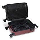Roots Chalet 19" Hardside Carry-on Spinner Luggage - Merlot-Features a retractable push-button aluminium handle for easy lifting and manoeuvring.