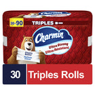 Charmin Ultra Strong Toilet Paper - Triple Rolls - 30 Pack-30 Triple Rolls = 90 Regular Rolls