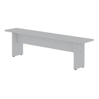 Manhattan Comfort Nomad 67.91" Modern Dining Bench - White-Modern Modern Dining Bench for Dining Room Use