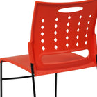 Flash Furniture HERCULES Series Orange Sled Base Stack Chair with Air-Vent Back-Perforated Back allows air circulation