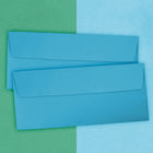 JAM Paper Enveloppes livret Brite Hue en pap. rec. avec ferm. gom., 4 1/8 x 9 1/2 po, bleu, 1000/paquet-Ouverture : livret
