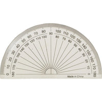 Westcott 4" Protractor - Clear-180° 100mm/4" protractor - carded