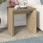 Hudson&Canal - Table d'appoint rectangulaire Oswin de 56 cm de largeur, , en chêne gris vieilli-Fini en chêne gris vieilli aspect bois