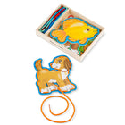 Melissa & Doug - Animaux de compagnie en dentelle et en trace -5 animaux en bois recto verso avec lacets de couleur coordonnée inclus