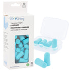 BIOS Living - Coniques en mousse en masse - Bleu - Paquet de 60-Conviennent pour les concerts, le sommeil, le travail, les etudies et les voyages