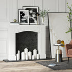 HOMCOM 29" Fireplace Mantel Surround for Fireplace - White-Made of quality MDF board for easy cleaning 