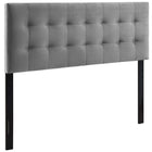 Modway Lily Biscuit Tufted Performance Velvet Full Headboard - Grey-Luxurious Modern Full Headboard